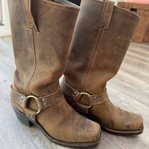 Frye Brown Heeled Boots